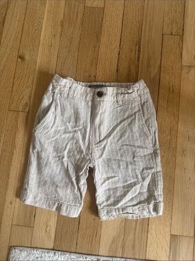 Appaman Cream Linen-Texture Kids Shorts